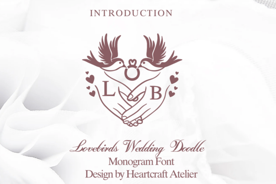 Lovebirds Wedding Doodle Font